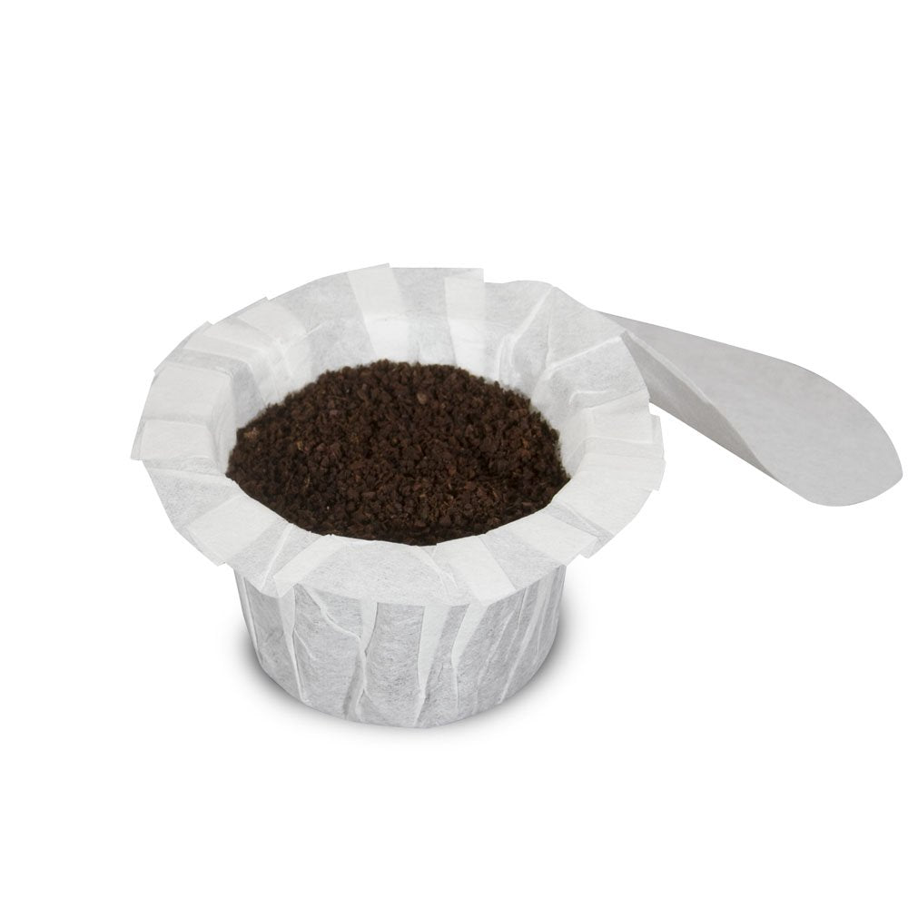 Perfect Pod biodegradable paper filters showcase eco-friendly materials for coffee routines.