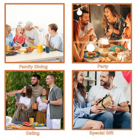 Perlapoc service for eight in elegant dinnerware, gift-ready.