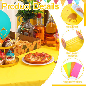 Peryiter neon orange tablecloth — bold coverage for festive events.