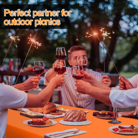 Peryiter neon green tablecloth 54x72 disposable for quick cleanup after events.