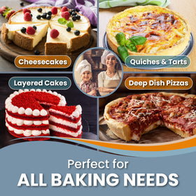 PETÍTS DESSERTS versatile springform pan for cakes, quiches, pies and more.