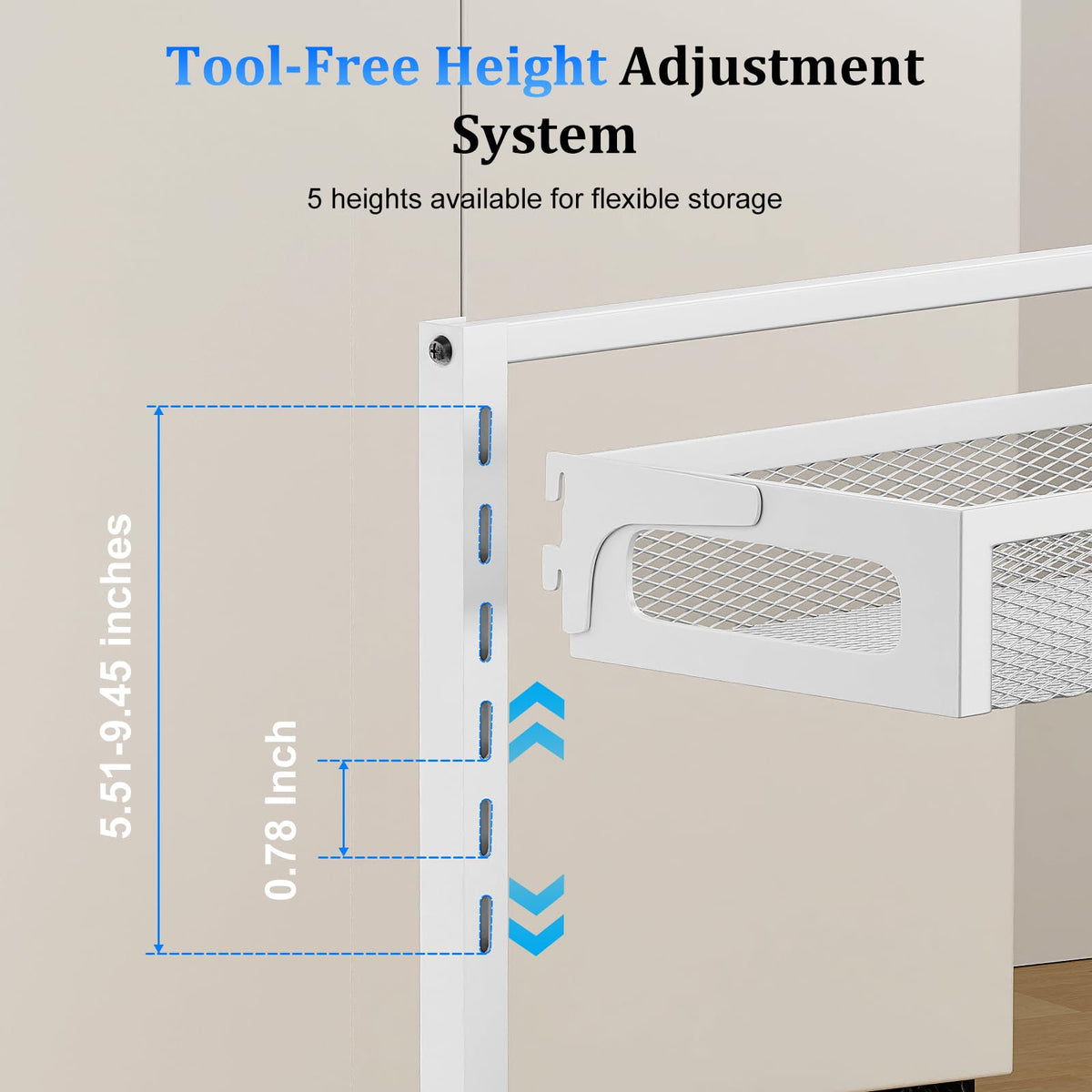 15-inch depth of Petiza organizer fits bulk items under the sink.