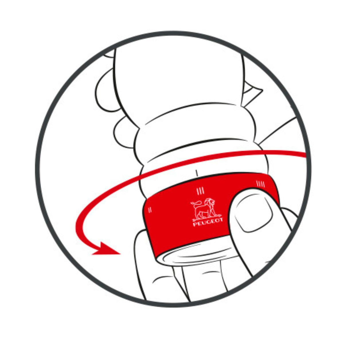 Top-knob refill design for easy peppercorn replenishment