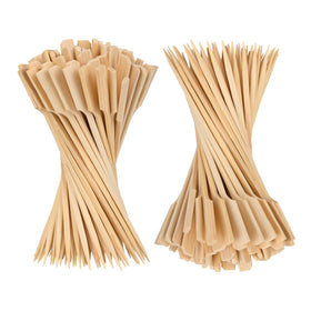 PFIEIFPO bamboo skewers 6-inch pack shows sturdy construction for reliable appetizers.