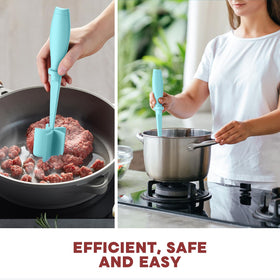 PGYARD Ergonomic Handle reduces hand fatigue during chopping tasks