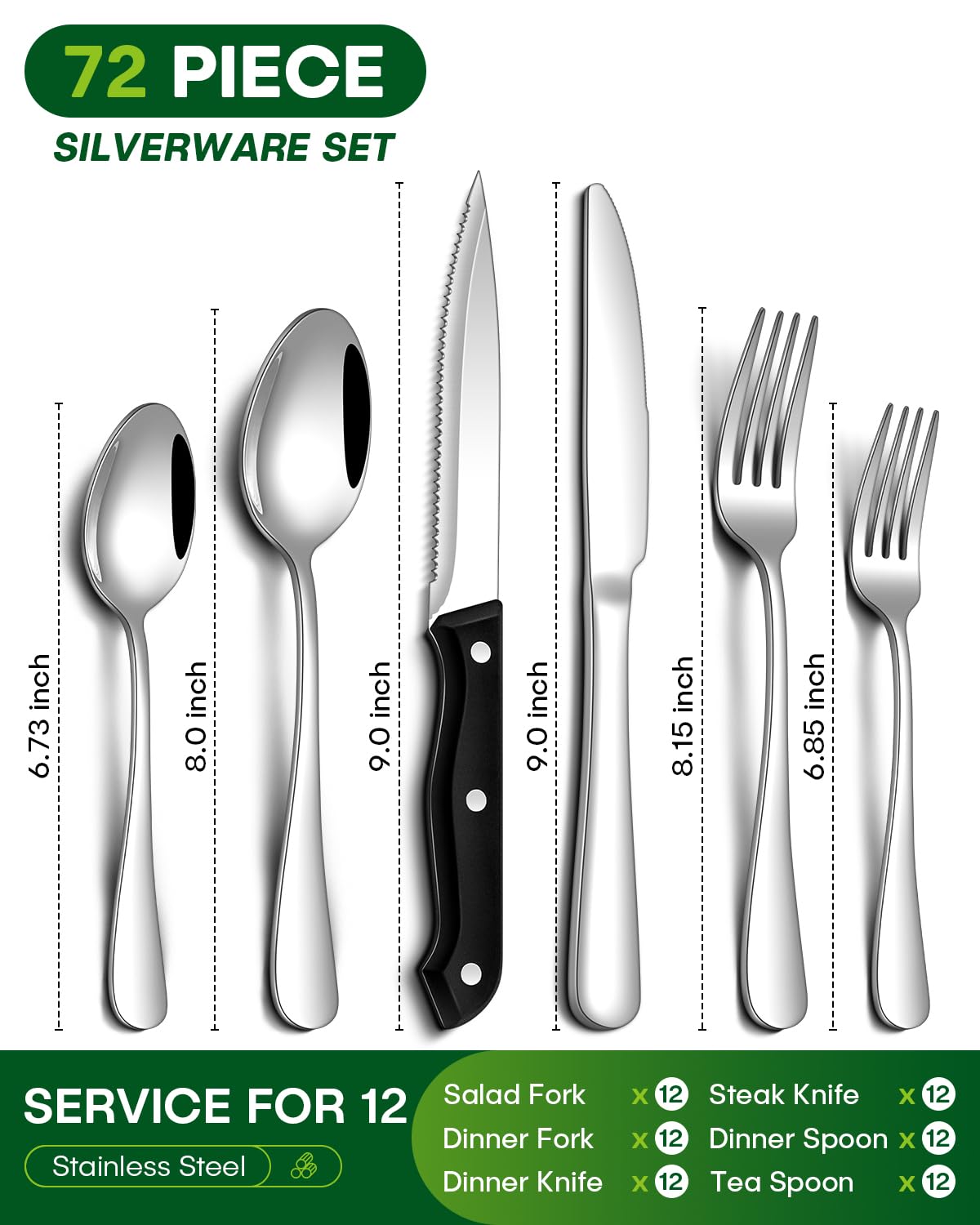 PHILIPALA 12 dinner forks ready for family meals and gatherings