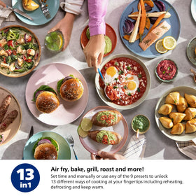 Philips Air Fryer 2000 Series cord storage keeps countertops tidy.