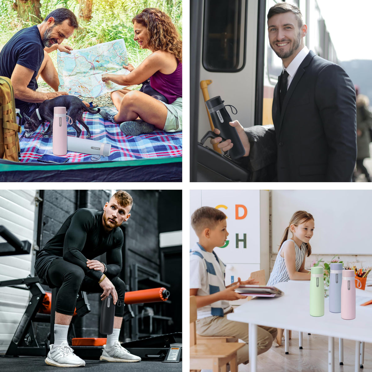 Philips GoZero bottle built-in carry loop for easy transport.