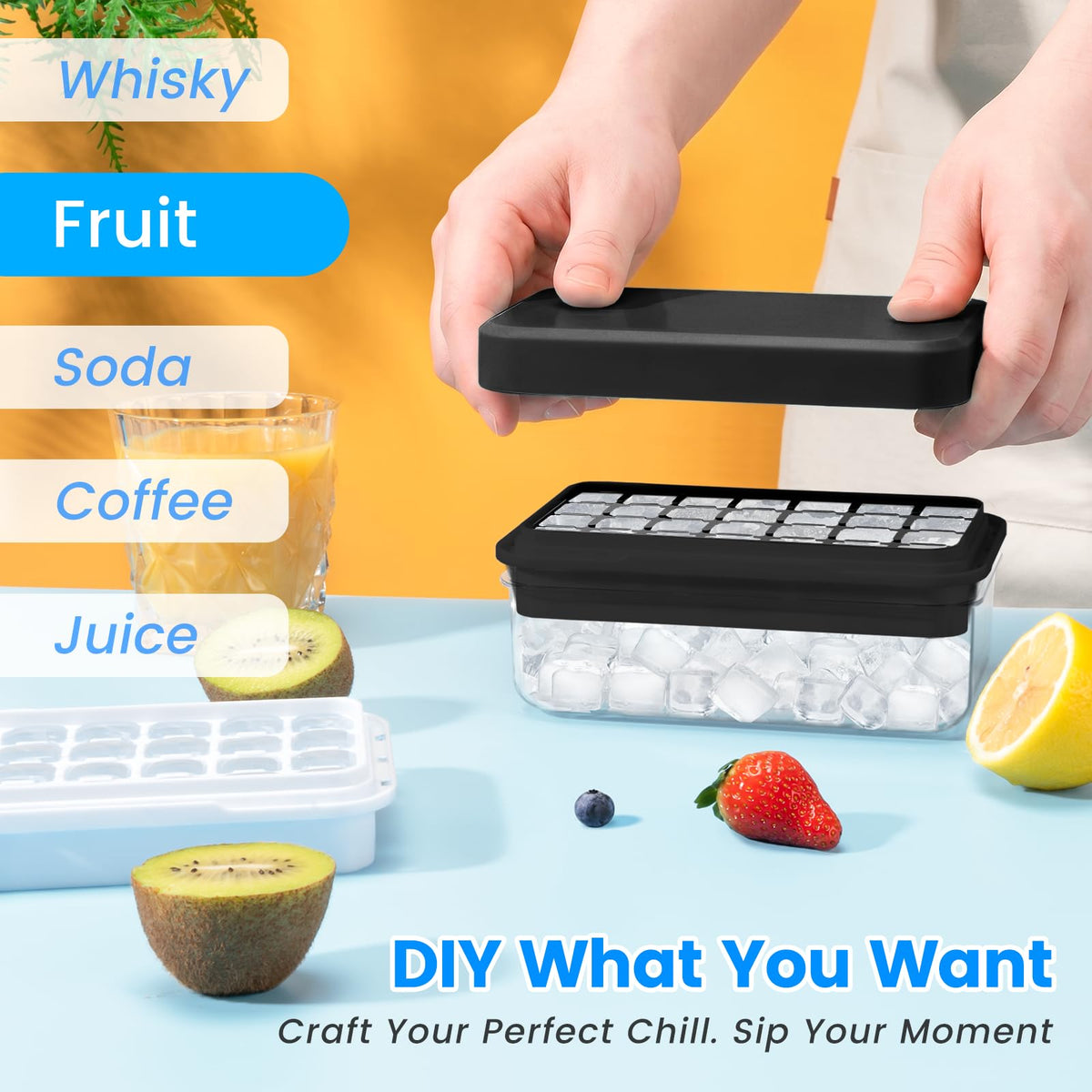 PHINOX airtight lid prevents odors and spills in the freezer.