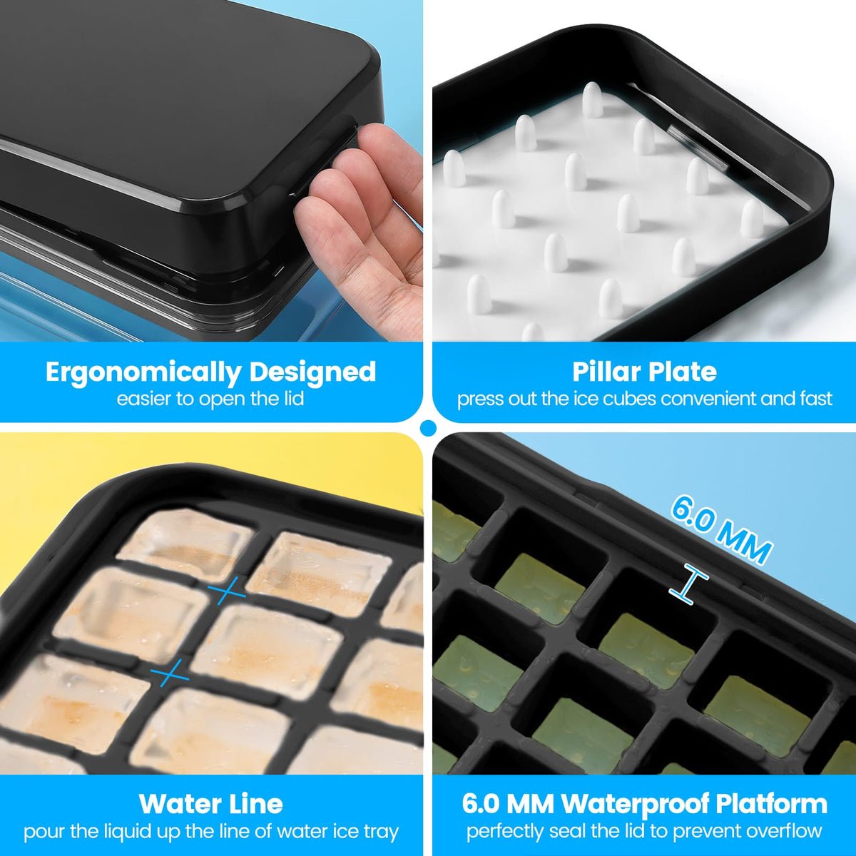 PHINOX stackable freezer trays save space in small freezers