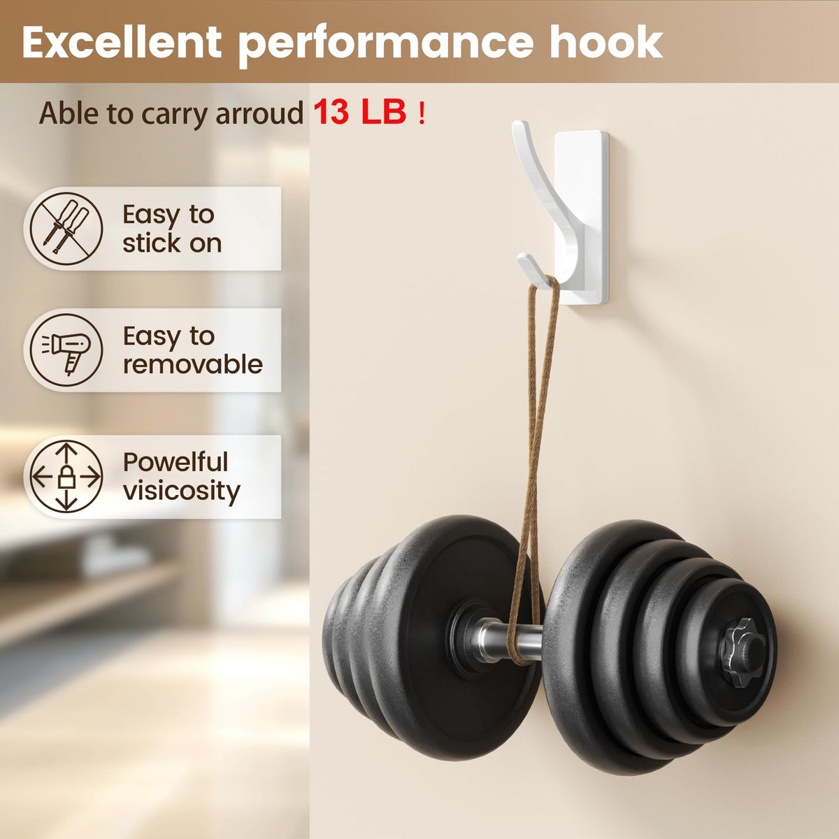 Pickpiff stainless wall hook mounted in a bathroom scene for towels and robes.