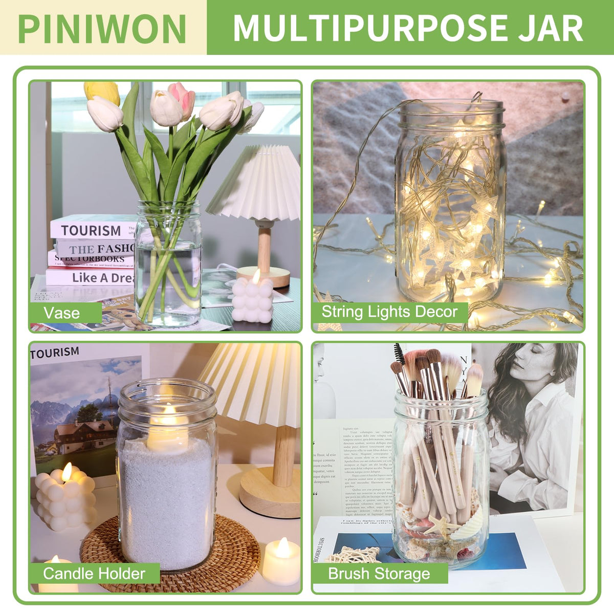 PINIWON 12-pack set includes labels and tags for organized storage.