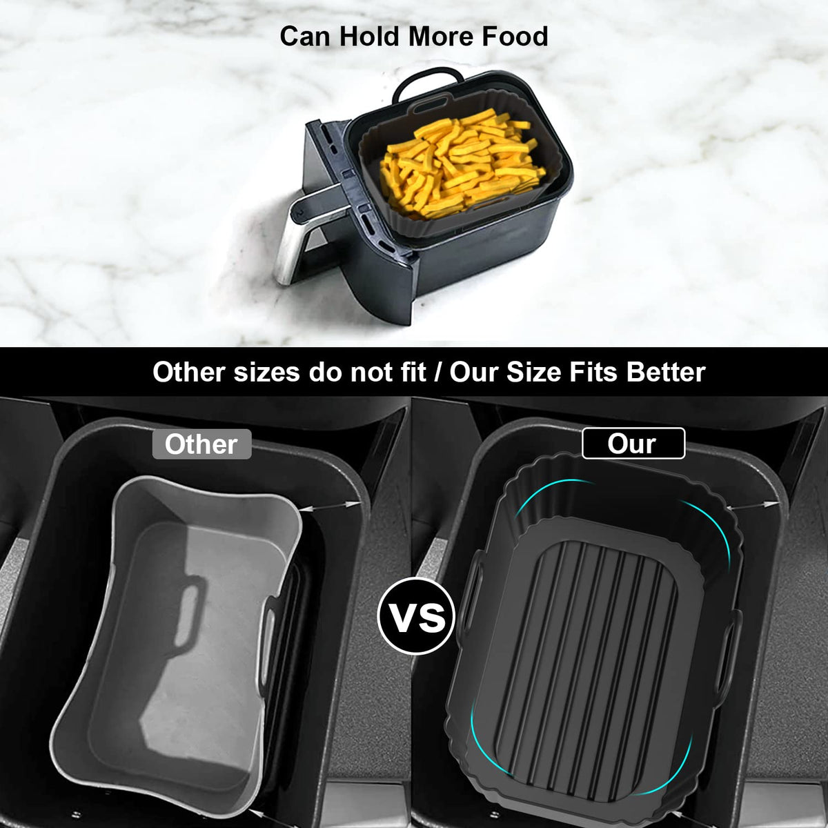 PINTAUR silicone liner for Chefman withstands high heat up to 450F