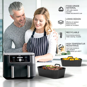 PINTAUR liner for Instant Air Fryer supports fast cooking with better oil separation