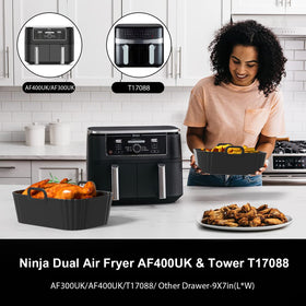 PINTAUR silicone liner for Ninja AF451UK minimizes fat contact while cooking