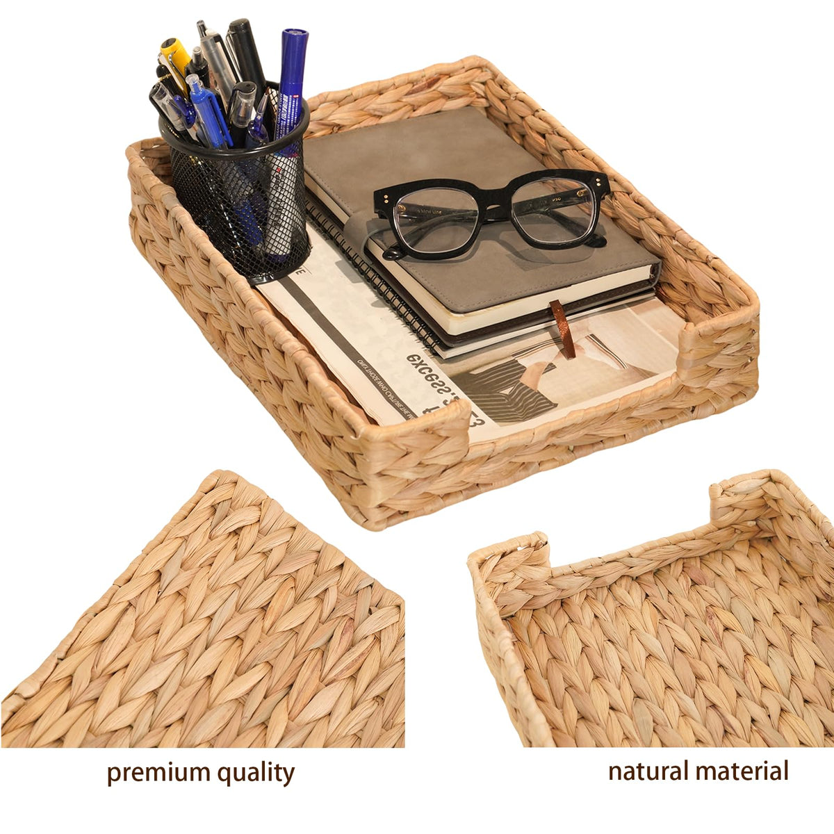 PINXIURY Water Hyacinth Basket natural-material design adds rustic charm