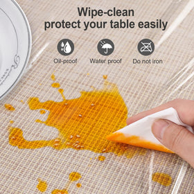 Pioggia clear tablecloth protector camping picnic keeps tables pristine