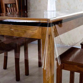 Pioggia clear tablecloth protector rectangle for indoor and outdoor meals.