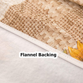 Pioggia soft flannel backing adds gentle protection beneath the cover
