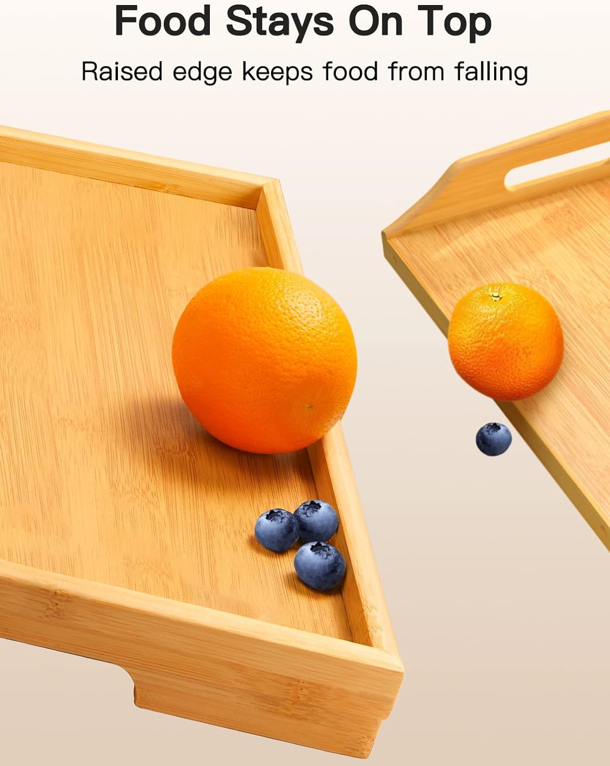 Pipishell bamboo bed tray easy cleaning with warm water and a damp cloth.