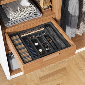 Pipishell bamboo wide adjustable width slider fits various drawer sizes