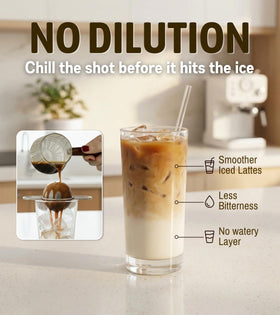 Piticco espresso cooling ball 50mm XL for larger brews and versatile use