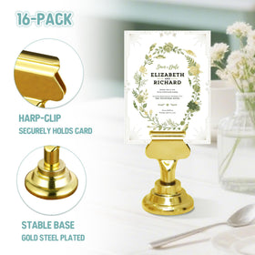 ERYTLLY place card holder with silver base, stable for busy receptions.