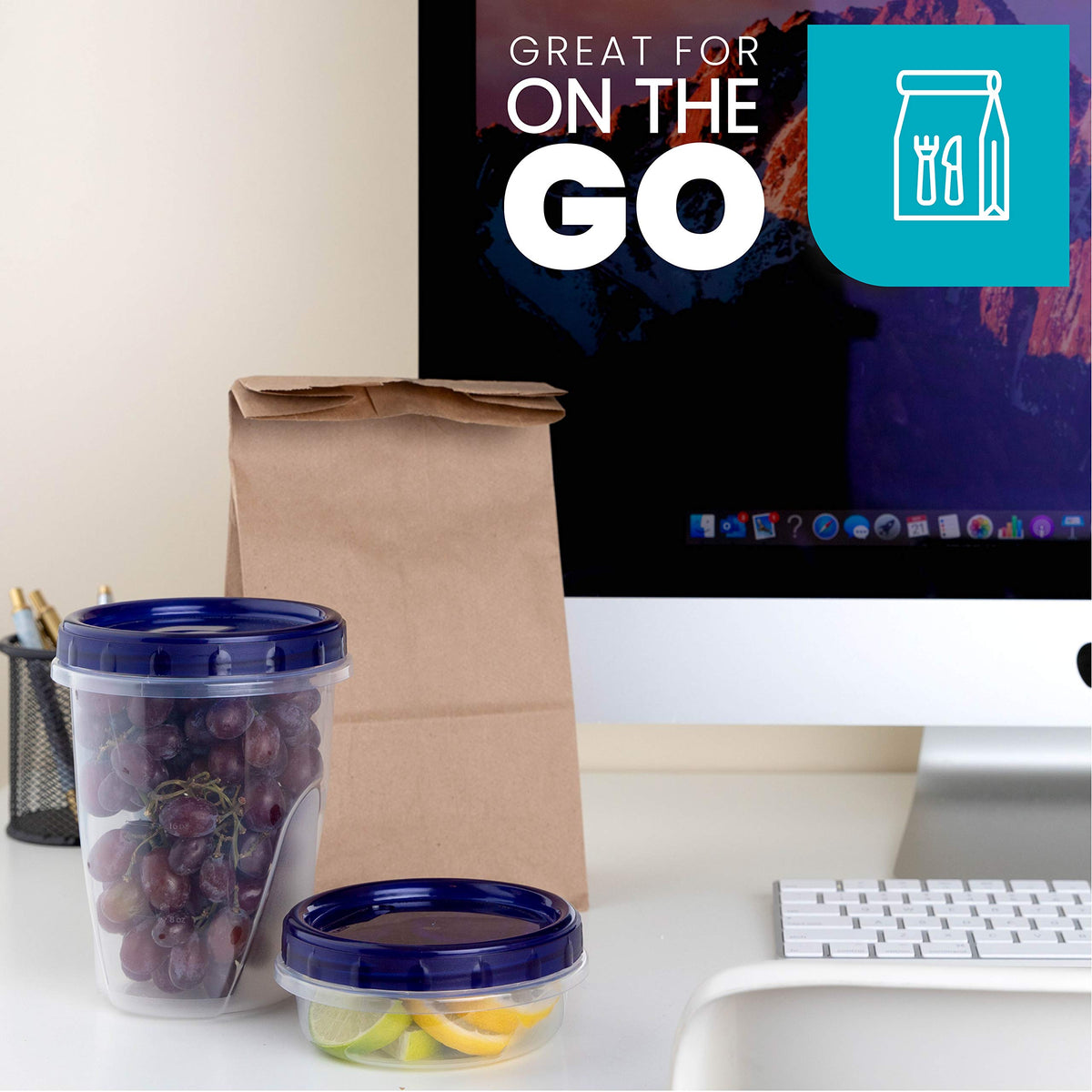 Air-tight, leak-resistant container ideal for packing soups or liquids.