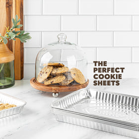 PLASTICPRO disposable cookie sheets 9x13 offer convenient use and simple discard after baking.