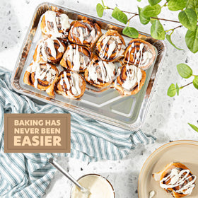 PLASTICPRO foil baking pans for family meals, roasting vegetables with minimal cleanup.