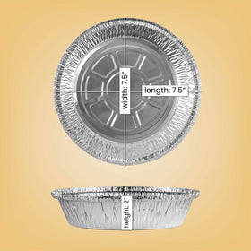 PLASTICPRO round aluminum pan with full curl rim for easy handling.