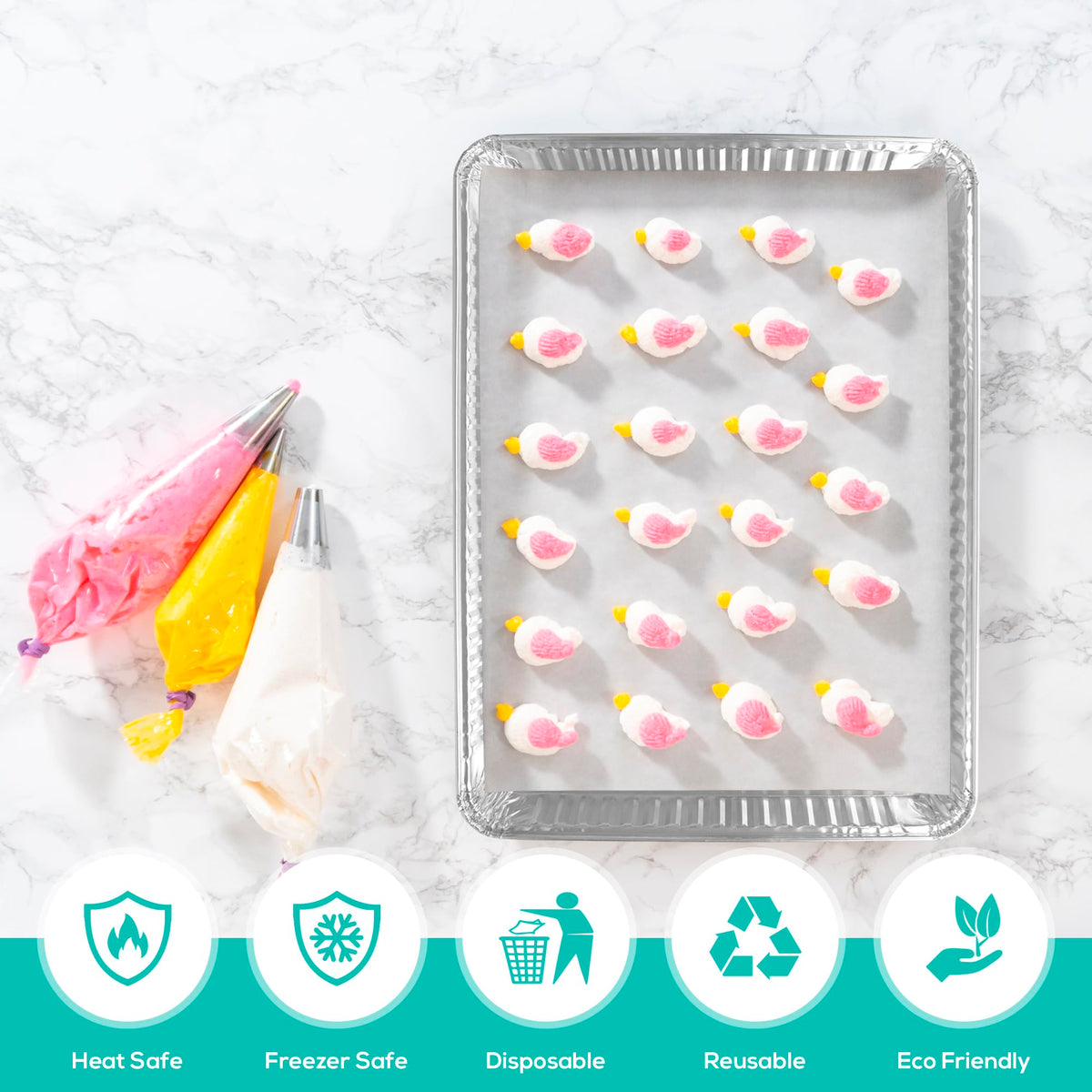 PLASTICPRO sheet pan in an oven-ready setup for baking and roasting.
