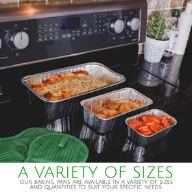 PlasticPro silver bake pan closeup highlights sturdy, professional-grade bakeware.