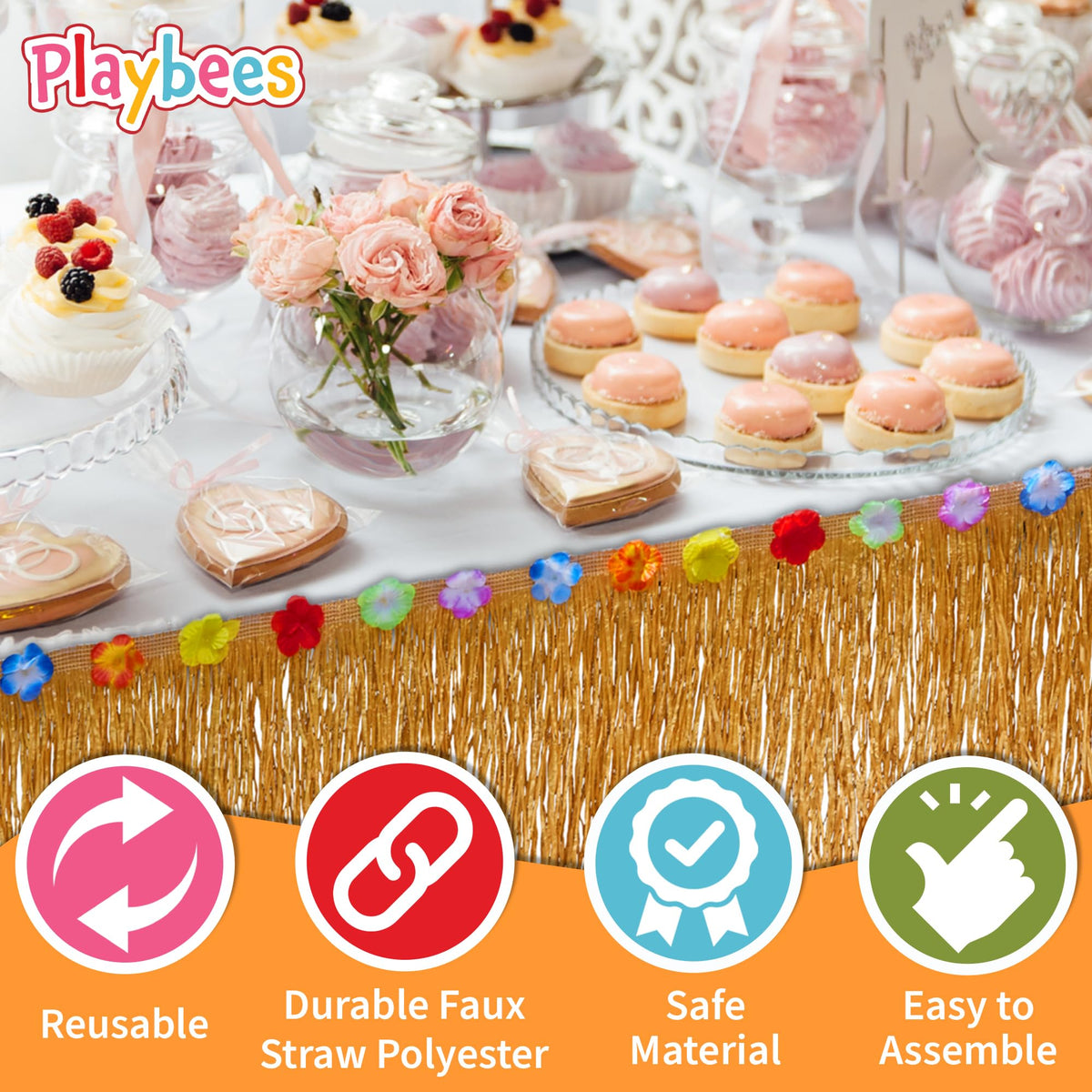 Playbees packaging in polybag with header for easy storage.