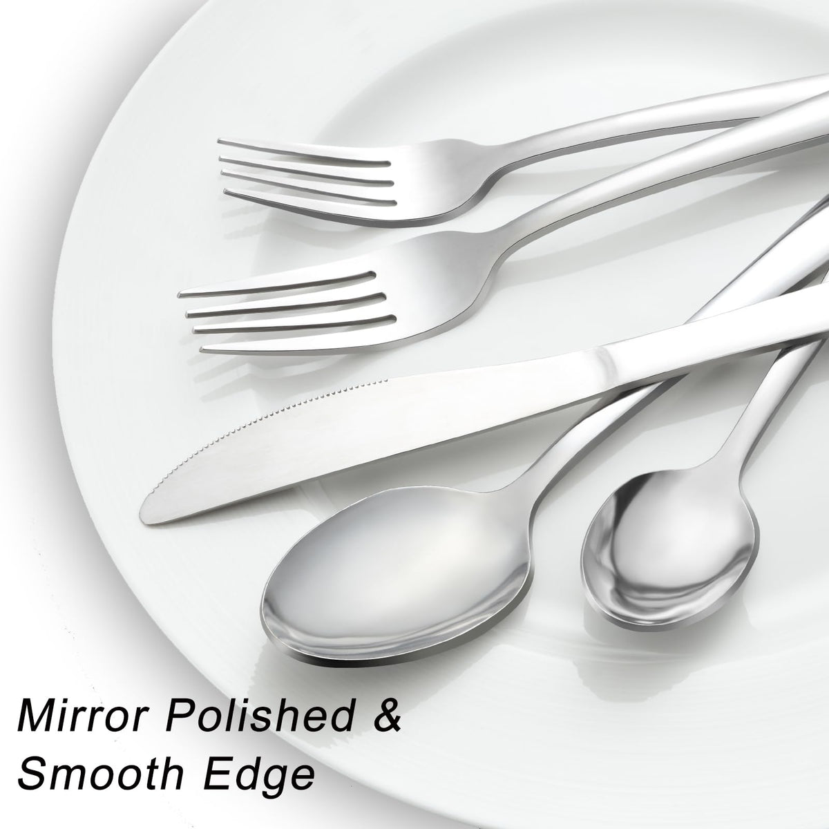 Pleafind mirror-polished flatware shines for elegant settings