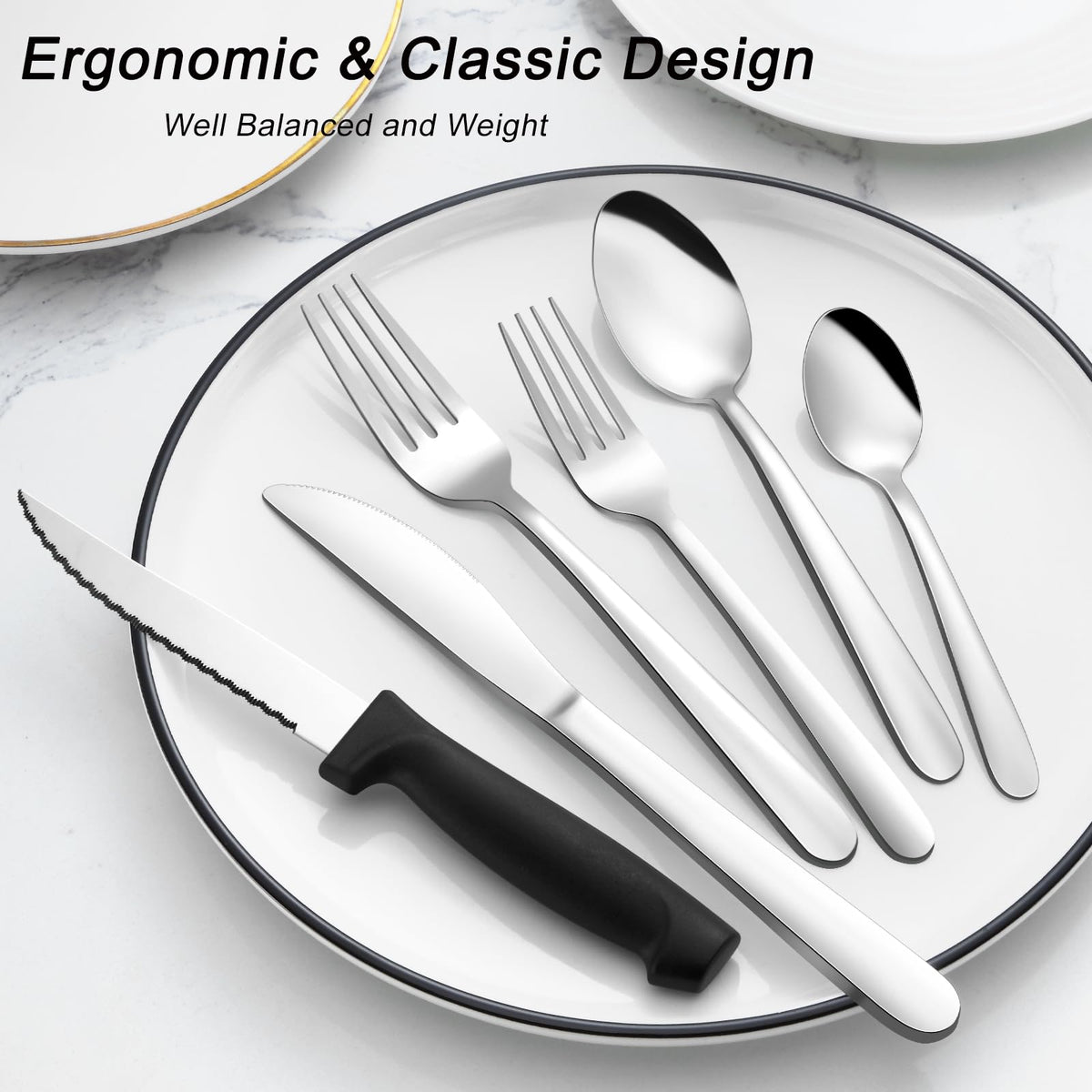 Pleafind stainless steel dishwasher-safe utensils for easy cleaning