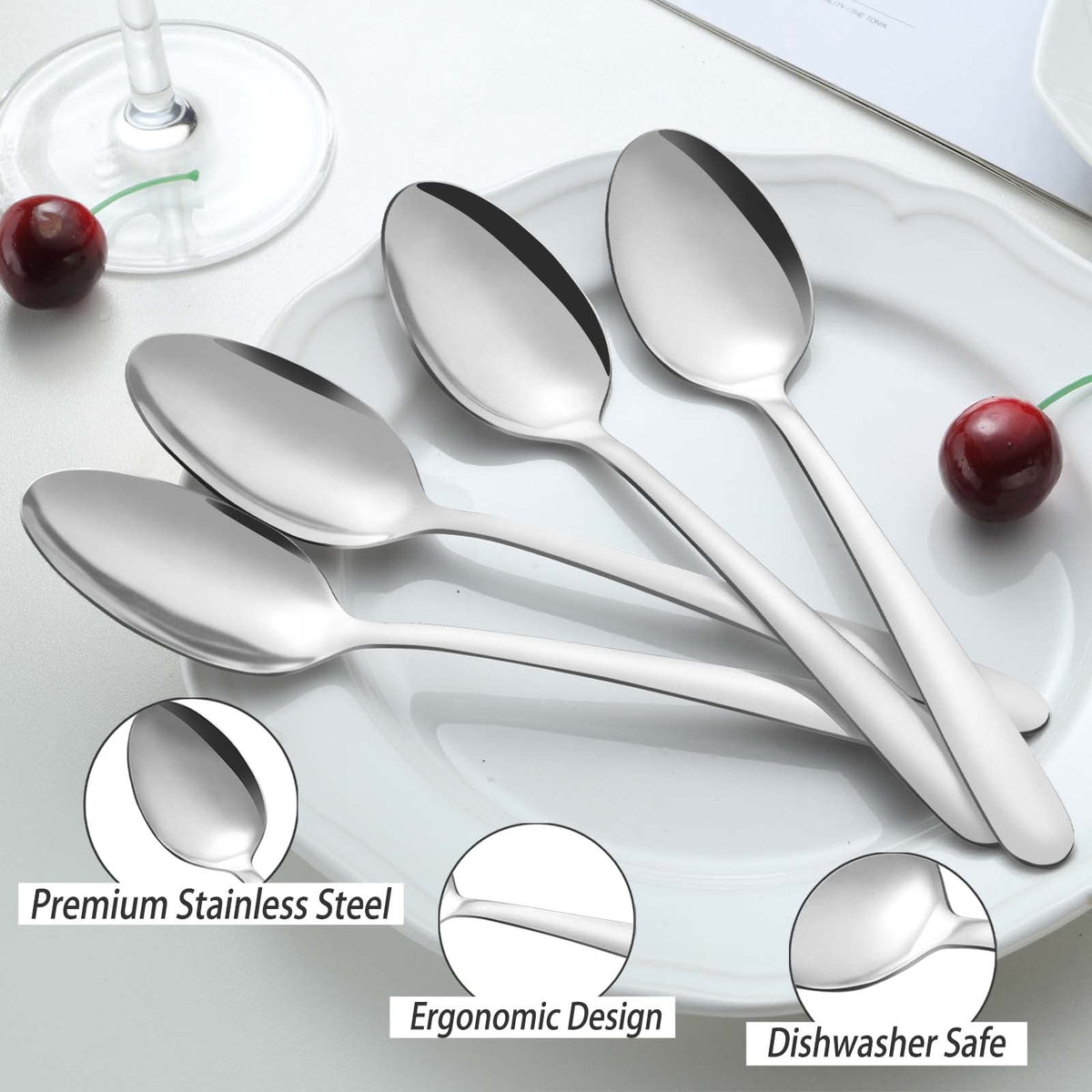 Pleafind-stainless-steel-teaspoons durable and rust-resistant for daily use.
