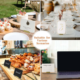 PODUFF multi-use card stands demonstrated as name cards