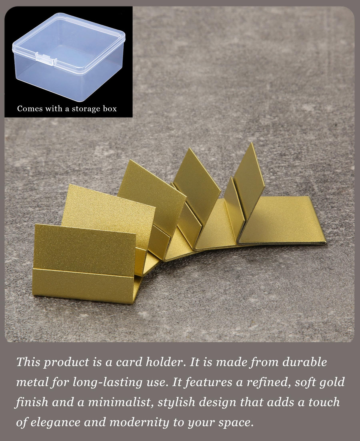 PODUFF gold table number holders with storage box for organized events