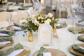 PODUFF gold table number holders with sturdy L-shaped base