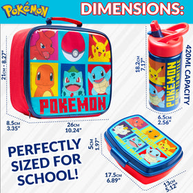 Gift-ready Pokemon lunch set with playful design for kids