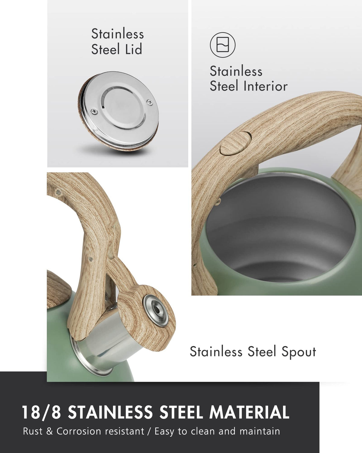 Poliviar anti-hot handle provides a safe grip when lifting and pouring