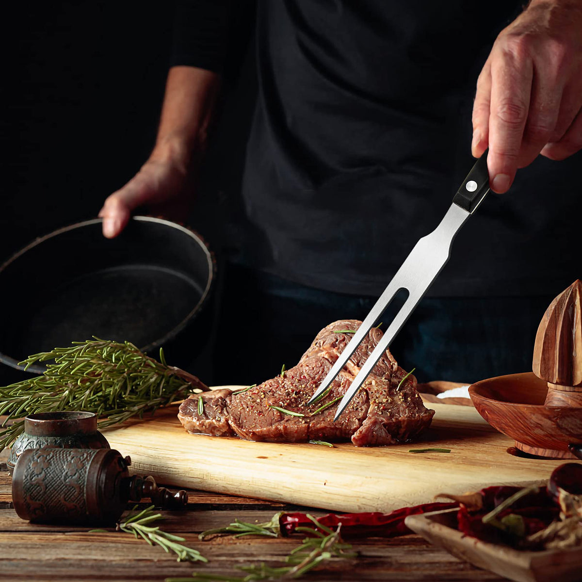 Ponpon meat fork packaging-two-pieces emphasizes value of 2-piece kit
