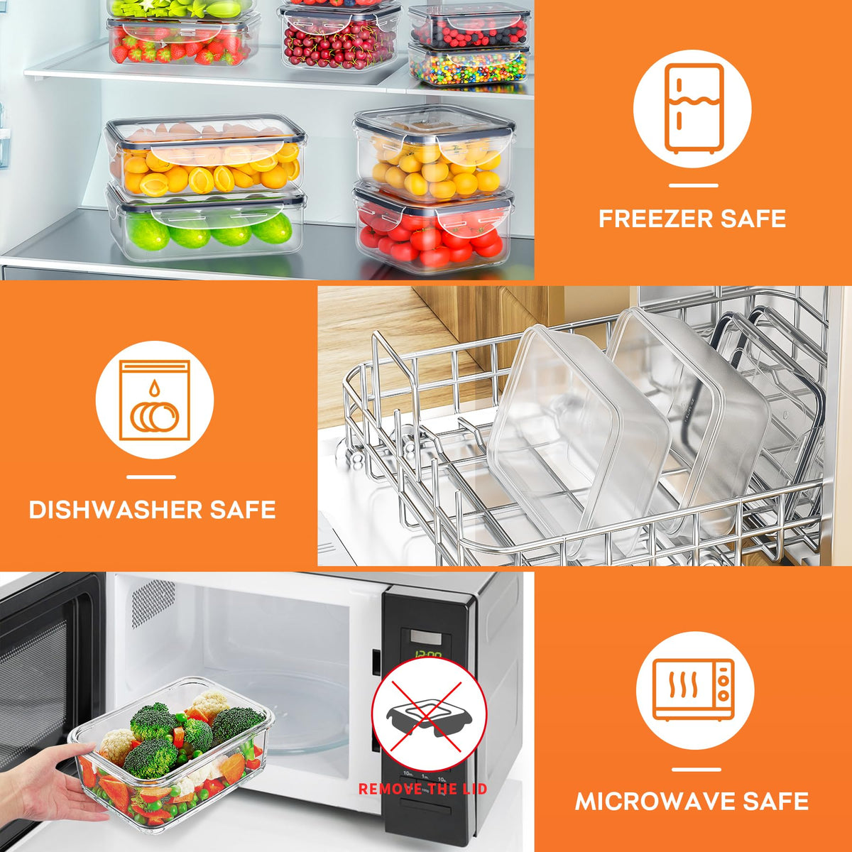 Pony crossing the river microwave-safe containers ideal for reheating meals directly from fridge.
