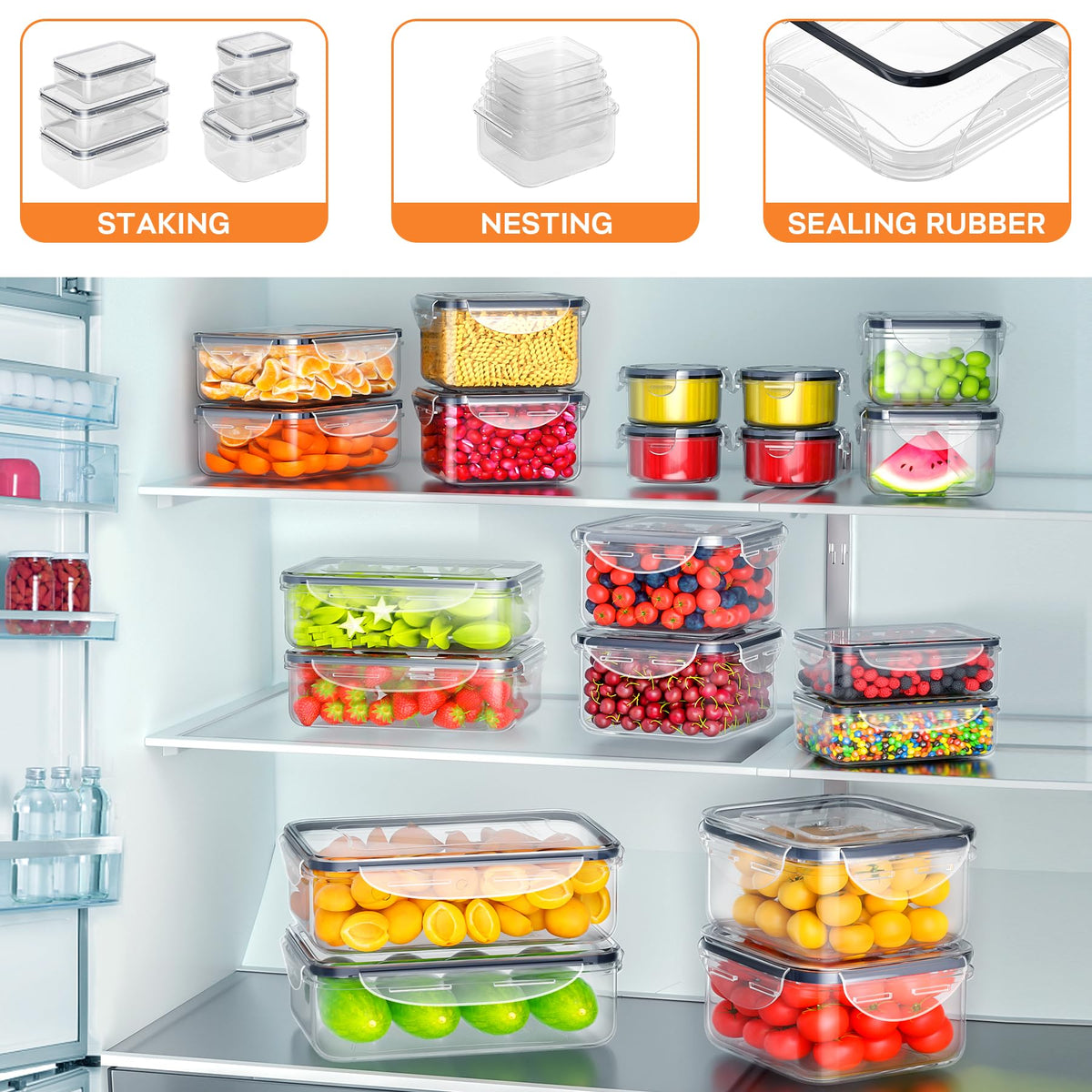 Pony crossing the river stackable design saves pantry space.