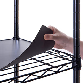 Poofzy wire shelf liner in black that fits 14x36 for tidy shelving
