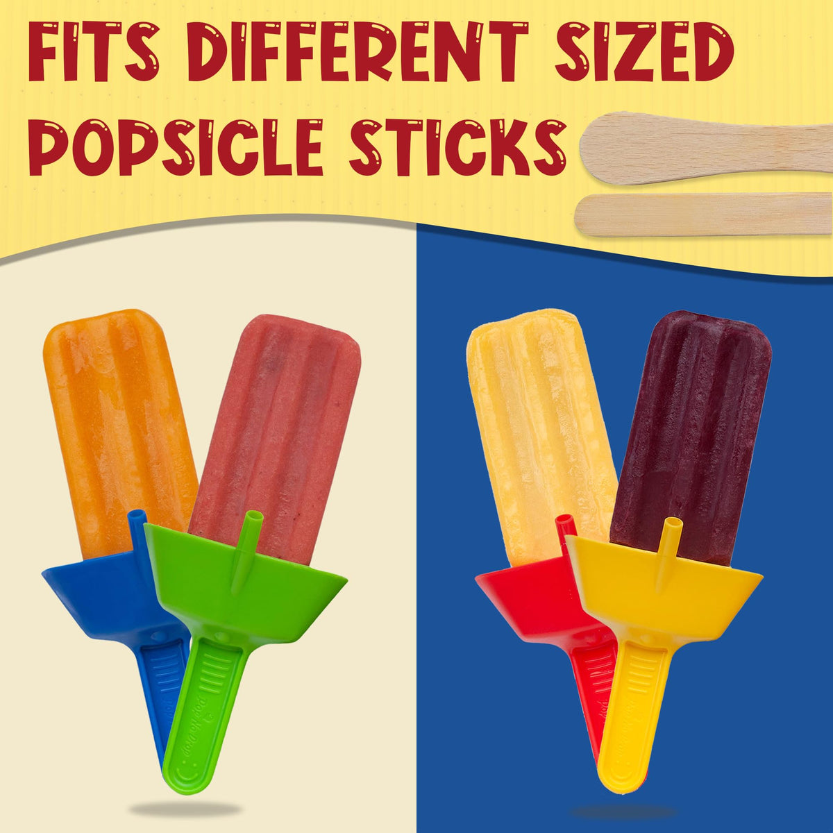 POP NO DROP dishwasher-safe popsicle holder for simple cleanup.