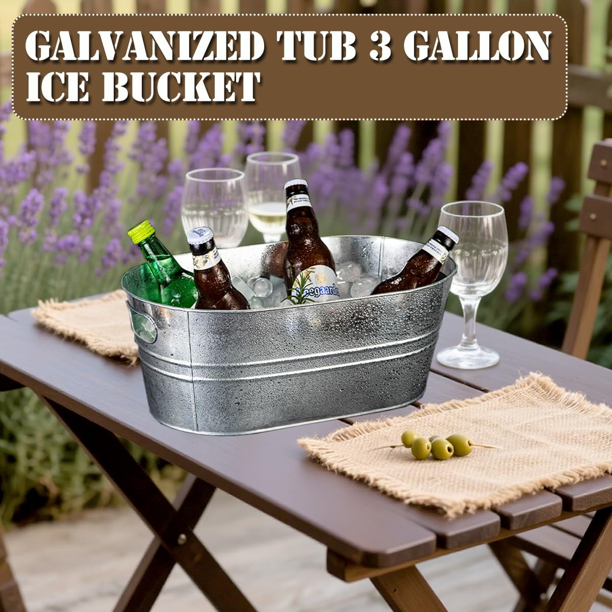 PORPOR BOOYA 3-gallon bucket for wine and beer, ideal for outdoor gatherings.