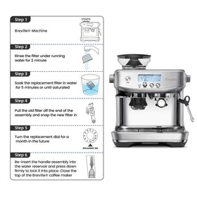 Installation step guide illustration for filter replacement
