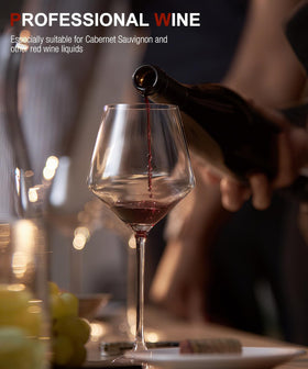 Potdoctor burgundy and cabernet glass suitable for various wine varieties.